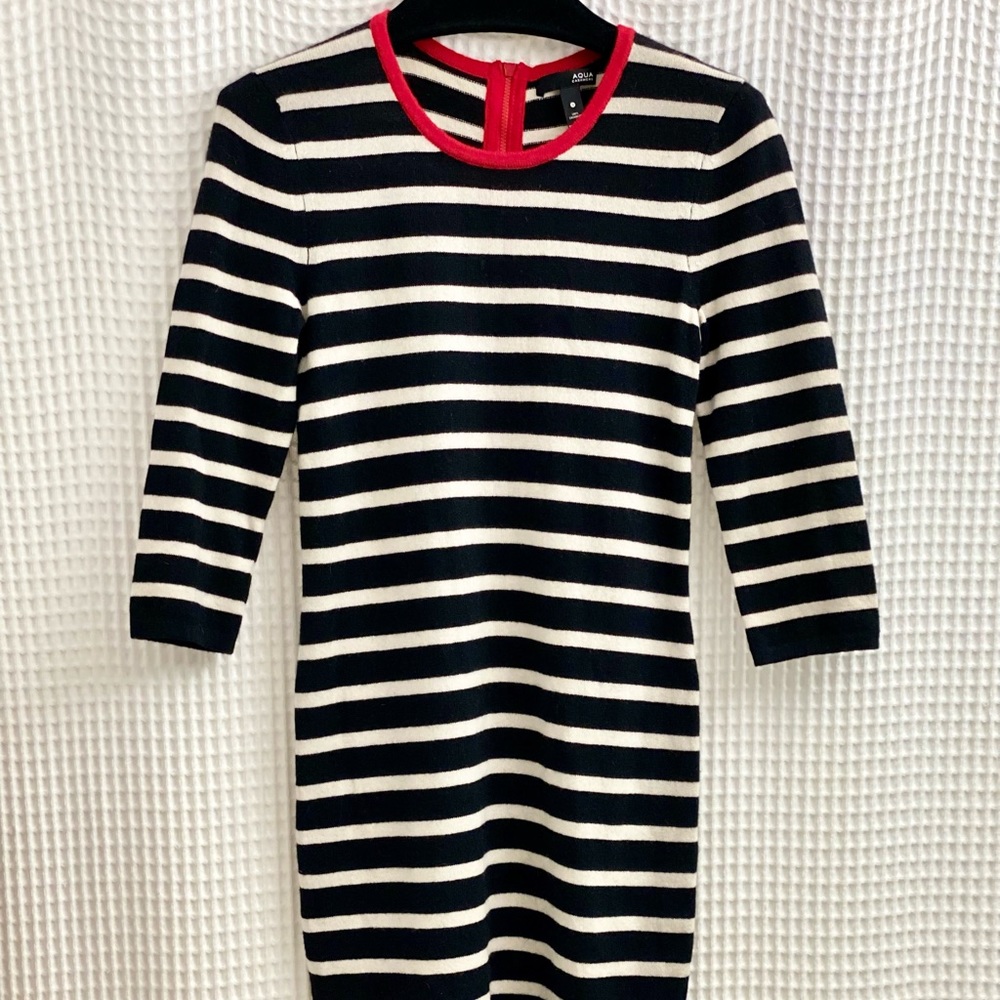 Aqua Cashmere Sweater Dress